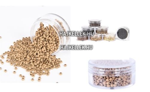 Nanogyűrű szilikonmentes - #10 közép szőke - 100 db