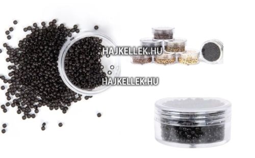 Nanogyűrű szilikonmentes - #15 fekete - 100 db