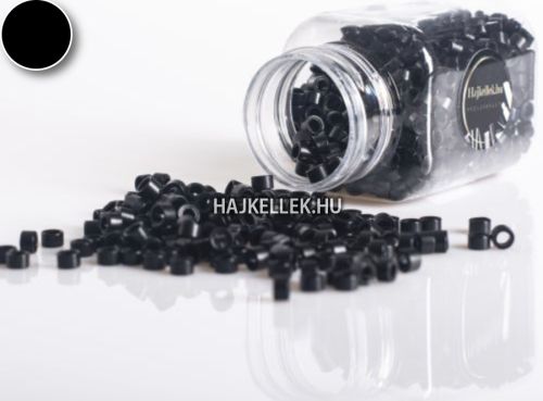 Szilikonos Mikrogyűrű Fekete  4.5mm 1000db