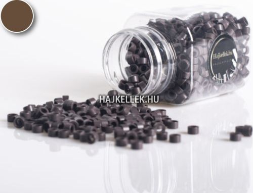 Szilikonos Mikrogyűrű 4.5mm közép barna  1000db 